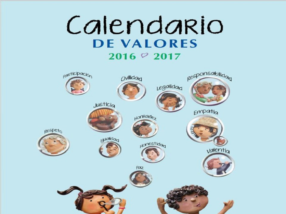 CALENDARIO DE VALORES 2016-2017