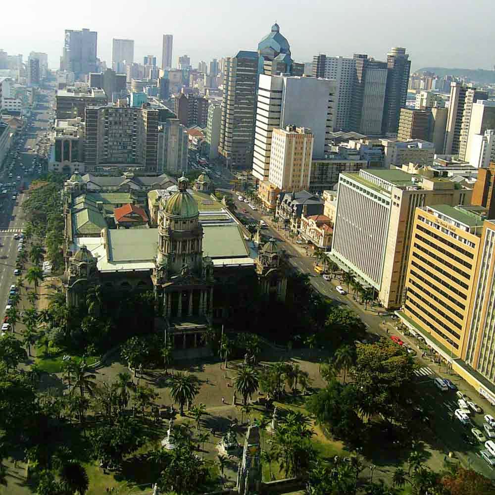 DURBAN, THE LARGEST CITY IN THE SOUTH AFRICAN PROVINCE OF KWAZULUNATAL