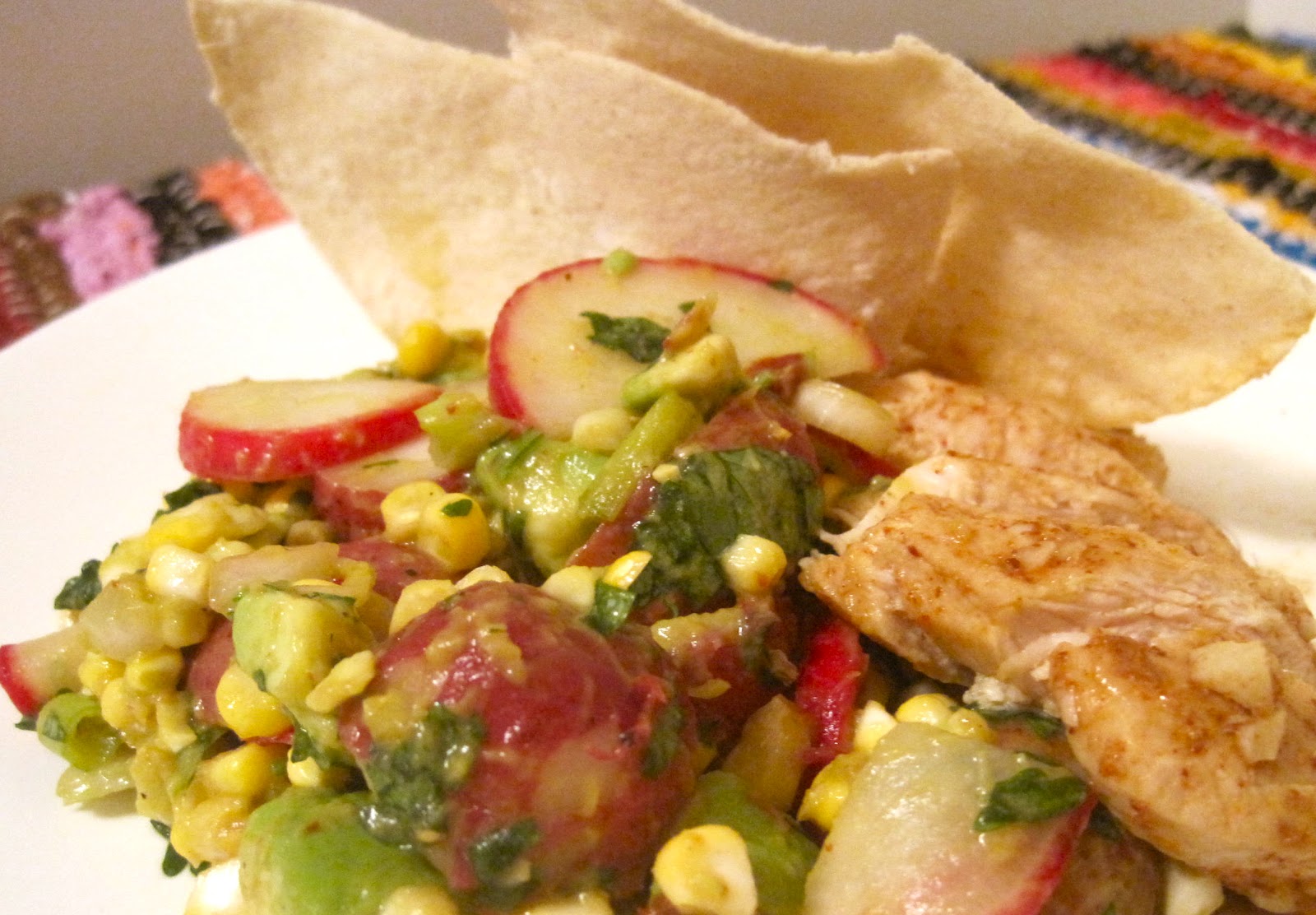 Kvell in the Kitchen Corn, Avocado and Red Potato Salad