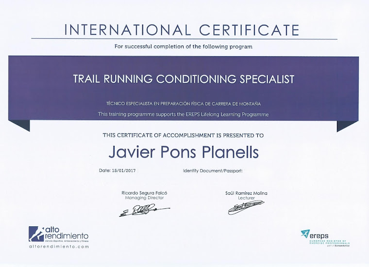 INTERNATIONAL CERTIFICATE TRAIL RUNNING CONDITIONING SPECIALIST