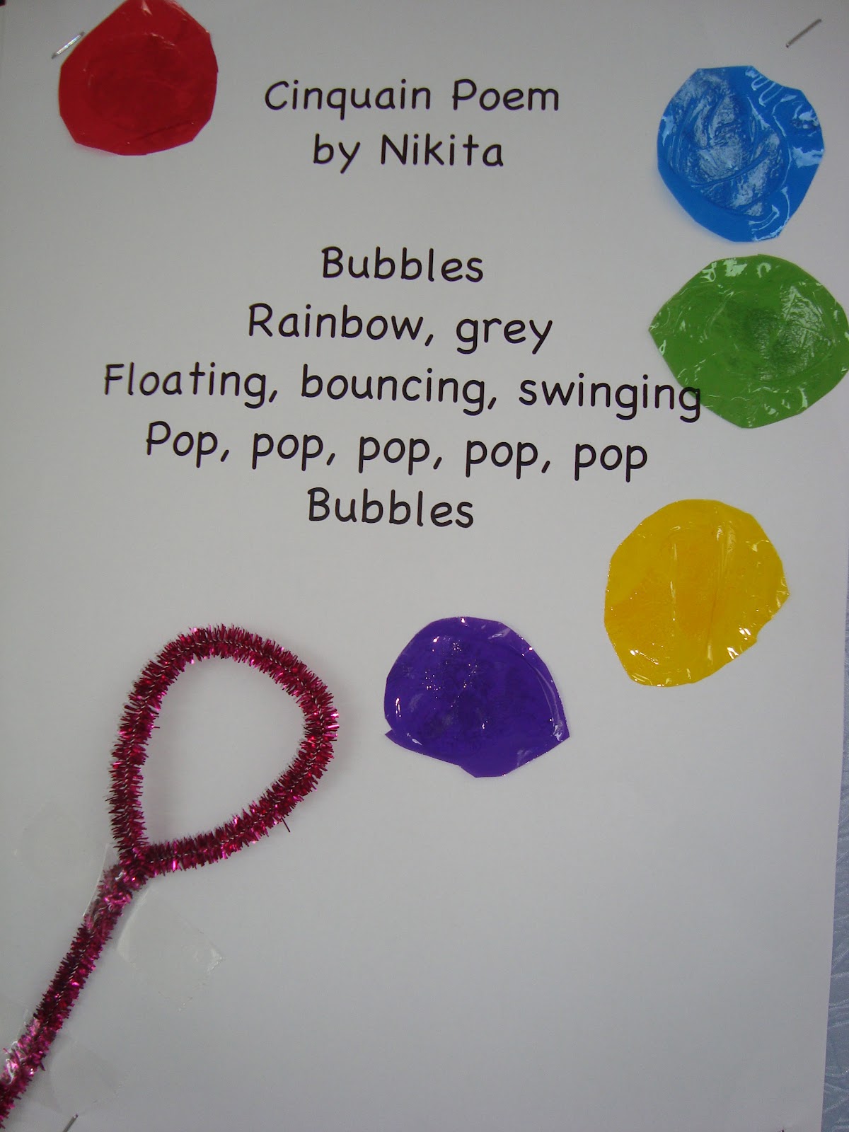 Room 6 Sunnybrae Normal School Come and read our Bubble Poems!!