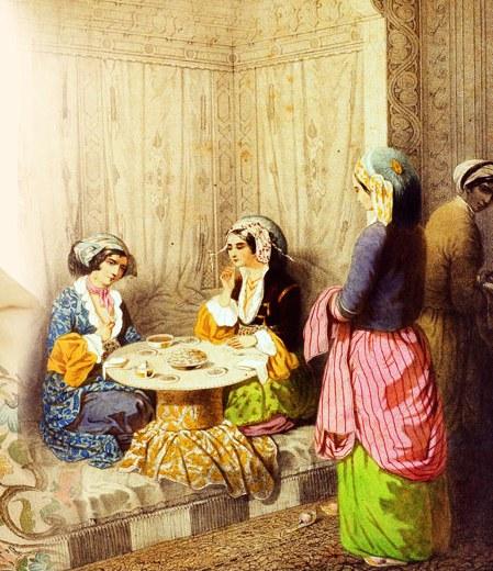 osmanli kadinlari saray kadinlari sanatcilar illustrasyonlar resim