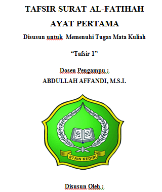 Contoh Makalah Tafsir Surat Al Fatihah Ayat Pertama Blog