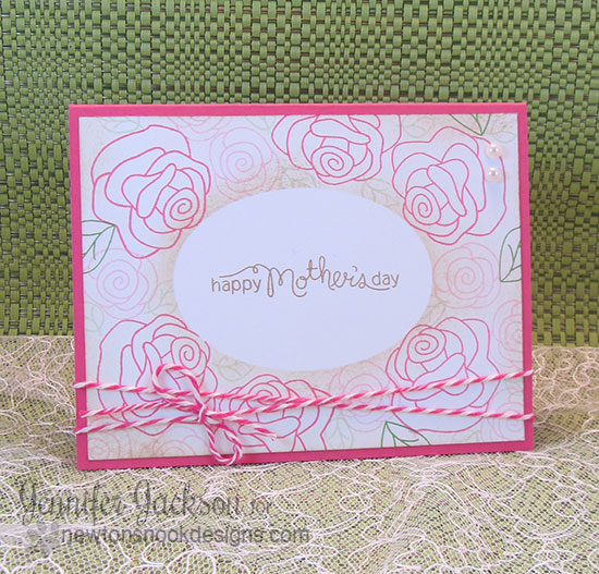 Mother's Day Rose card using Love Grows Stamp set | Newton's Nook Designs