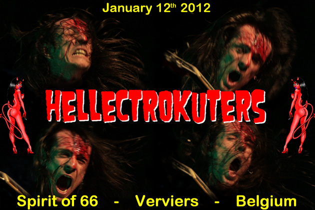 Hellectrokuters + Dr Voy (12jan2012) at the "Spirit of 66", Verviers, Belgium.