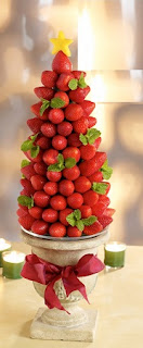 Frutas para Navidad, Decoración con Fresas