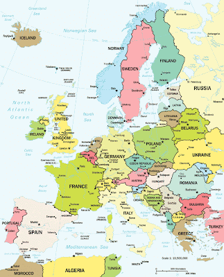 Map of Europe Countries