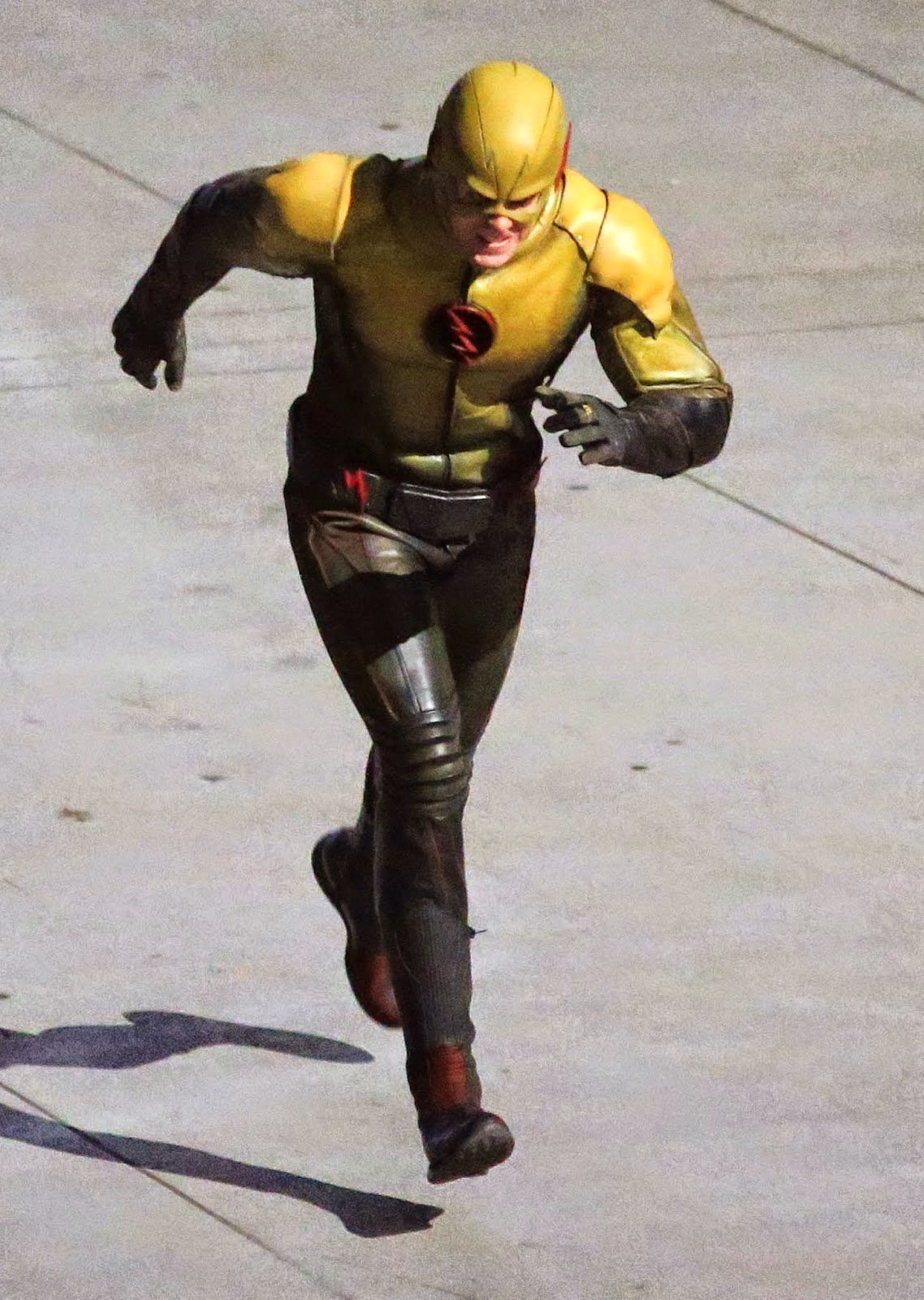 The Flash Fotos do set mostram Flash Reverso/Professor Zoom Grande