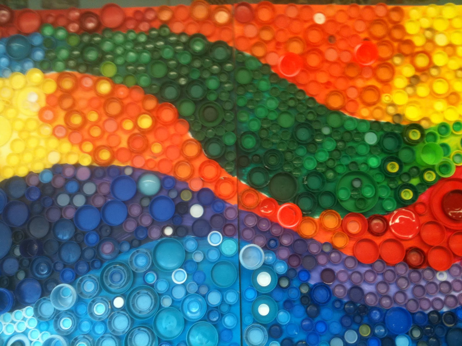 Nancy's Art Fancies Bottle Cap Murals