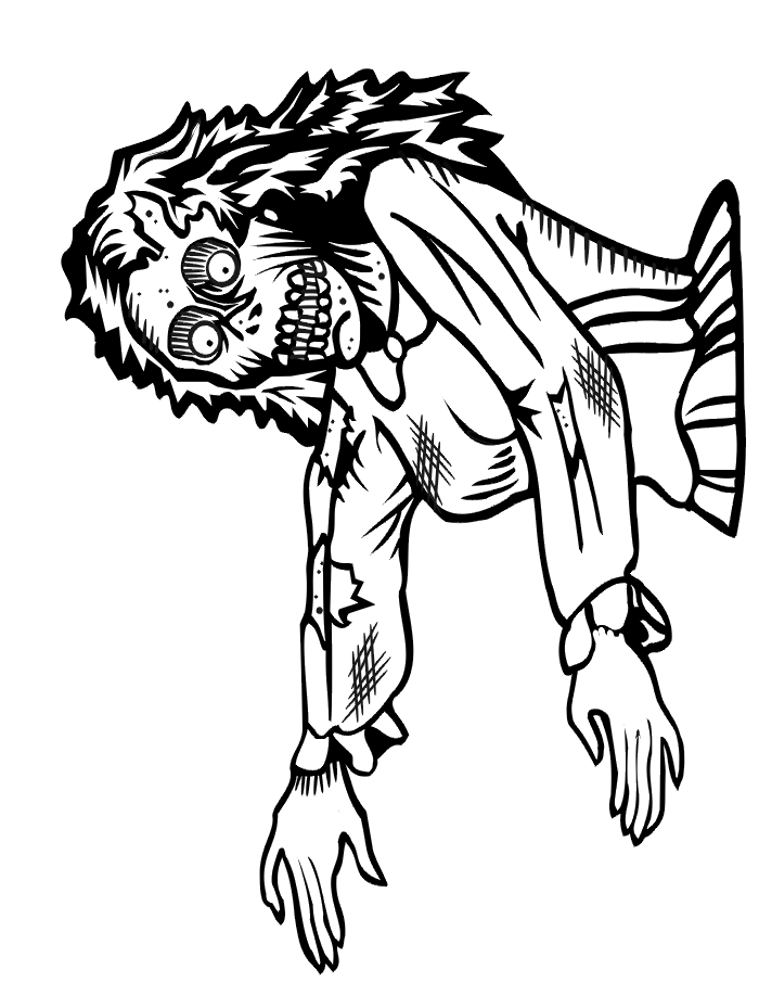 HALLOWEEN COLORINGS: ZOMBIE COLORING PAGES FOR ADULTS AND TEENS