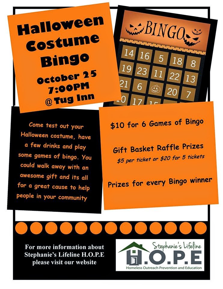 Halloween Bingo & Costume Contest Stephanie's Lifeline