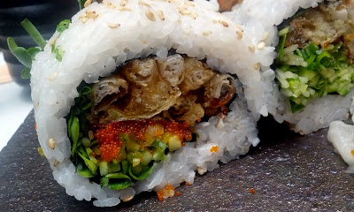 Soft Shell Crab Roll at Sushi Zen in New York, NY - Photo by Taste As You Go