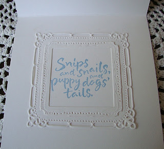 Serendipity 'Stamps Snips and Snails Baby Boy card