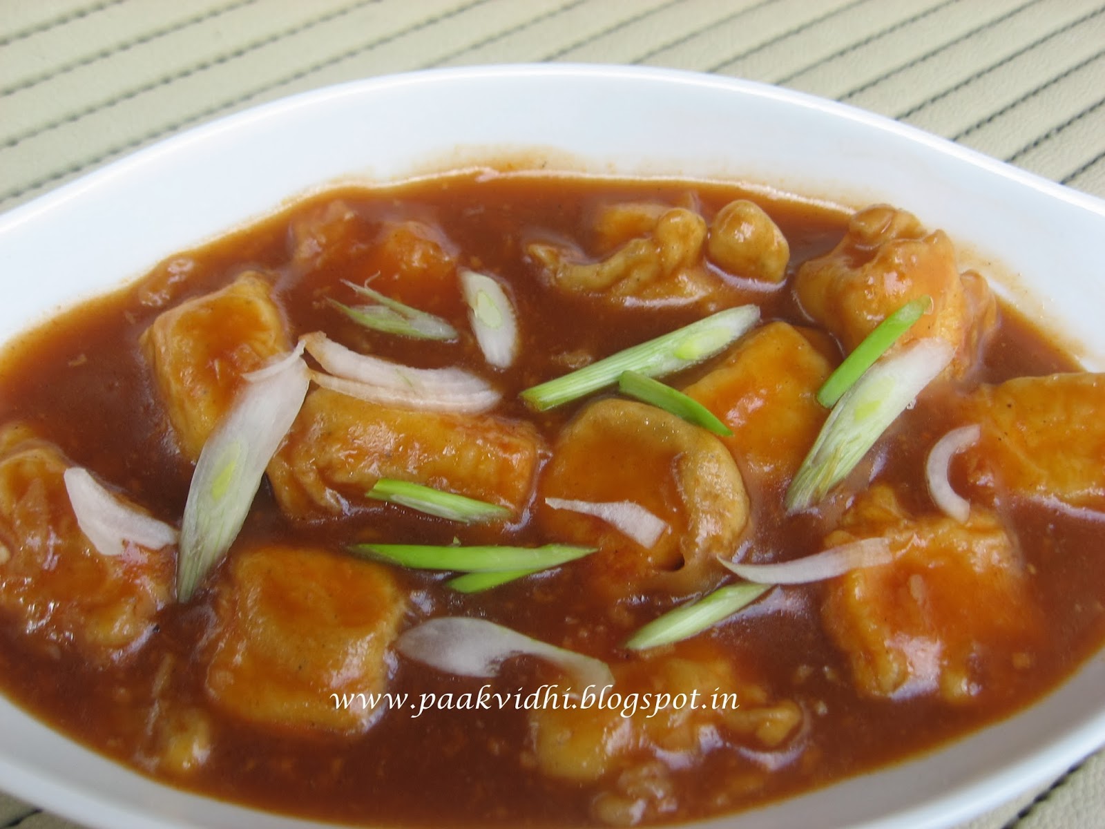 COTTAGE CHEESE IN GARLIC SAUCE PAAKVIDHI