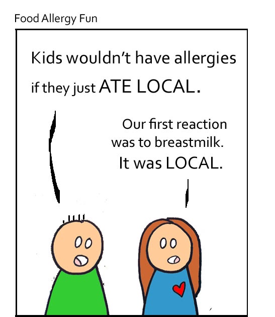 Food Allergy Fun: Eat Local - Food Allergy Cartoon