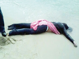 Mayat wanita terdampar tepi pantai