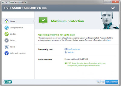 ESET Smart Security 6 RC + LifeTime Crack Latest Version 129 MB Direct link By www.freefullversionsoftwaregames.blogspot.com