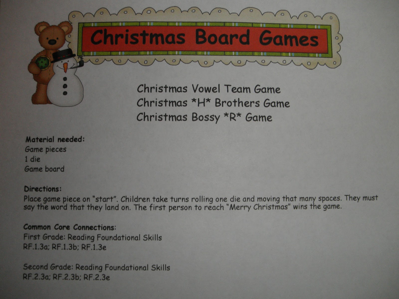 Vicky's Common Core Connections: Common Core Connections: Christmas