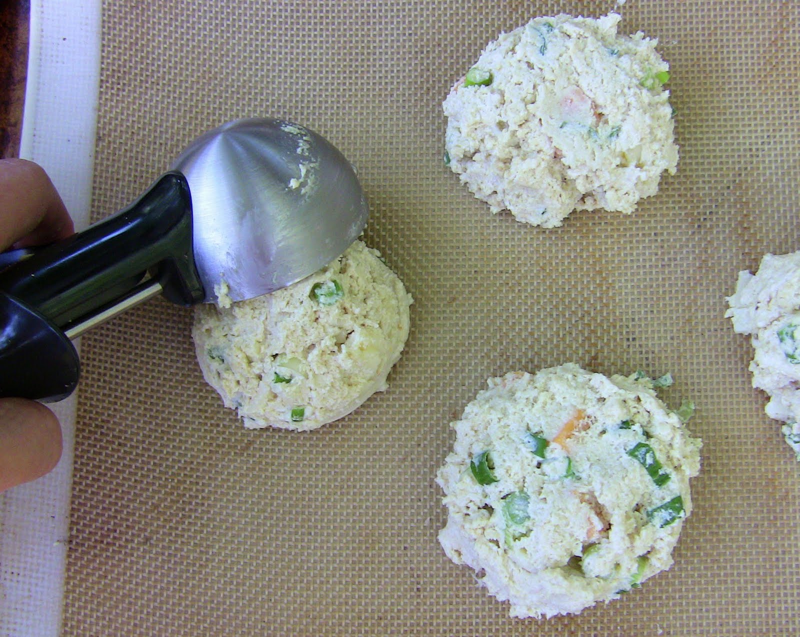 Quinoa Flour CheddarScallion Drop Scones (Gluten Free) power hungry