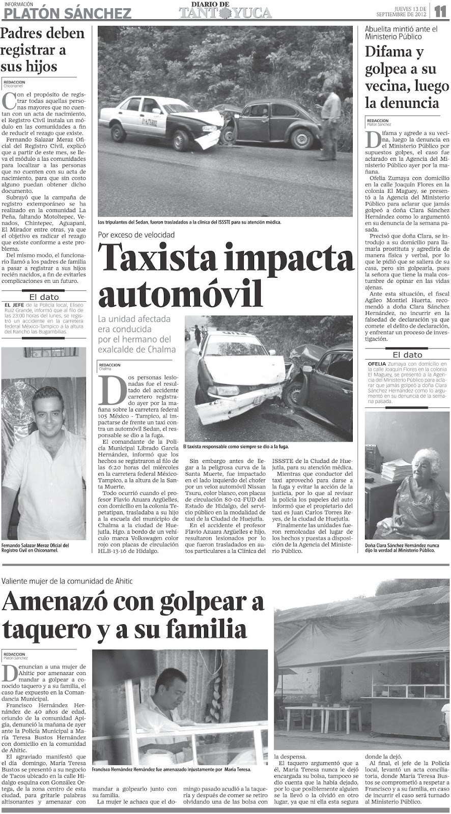 Platón El Gallo Huasteco, El diario de los platoneros, El Diario de Platón Sánchez Noticias