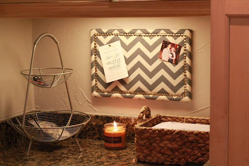 Fresh and Fancy {DIY} Chevron Bulletin Board