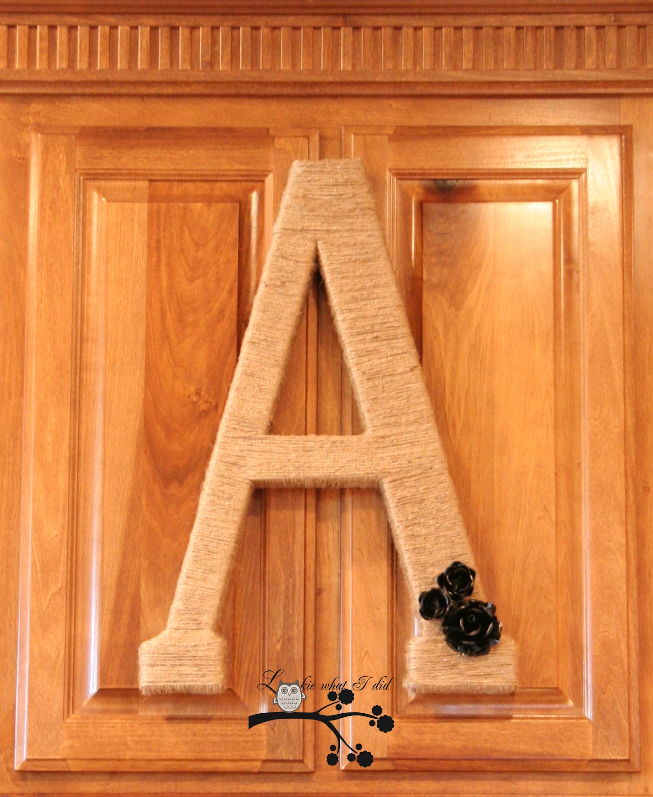 Lookie What I Did Jute Wrapped Letter