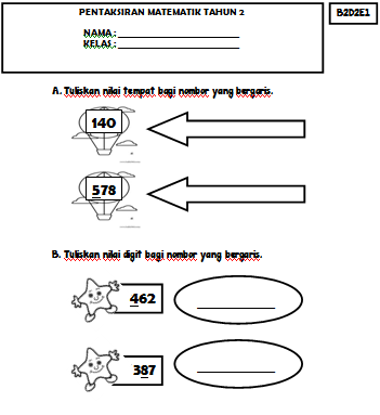 ~LIFE IS WONDERFUL~ Soalan Pentaksiran Matematik Tahun 2