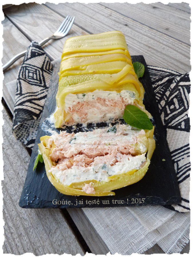 Terrine de courgettes, saumon et fromage frais Goûte, j'ai testé un