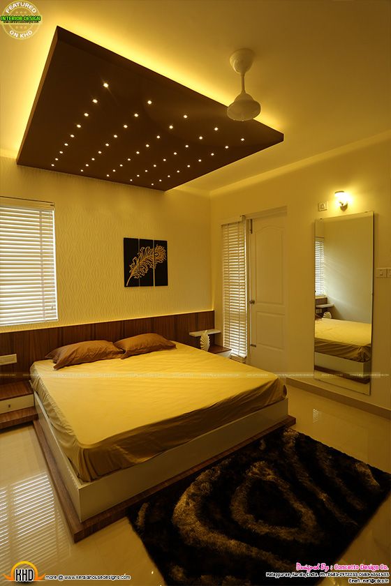 Beautiful bedroom with false roof