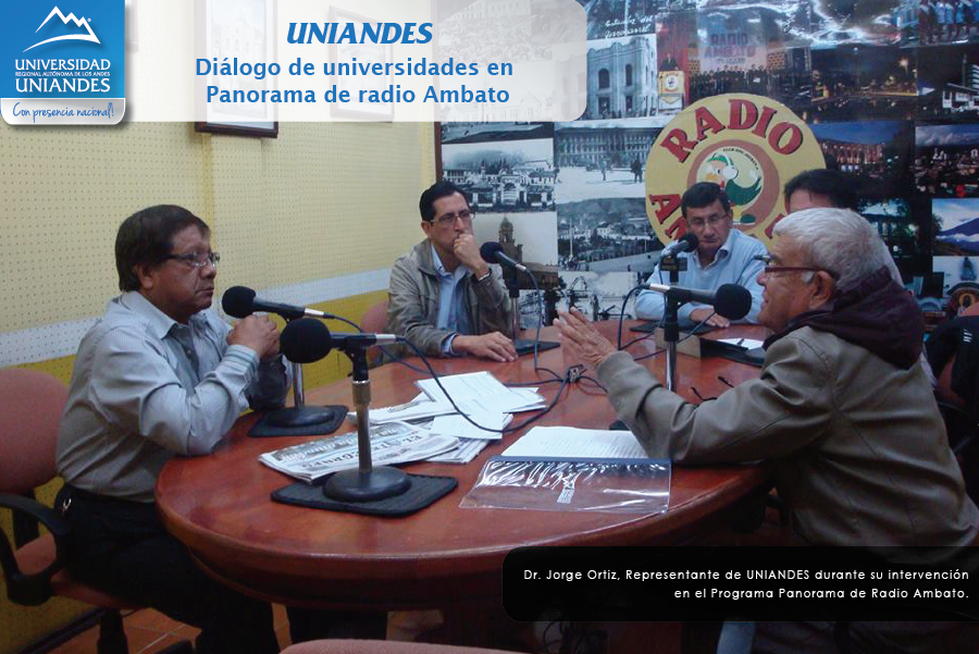 Diálogo de universidades en Panorama de radio Ambato Noticiero UNIANDES