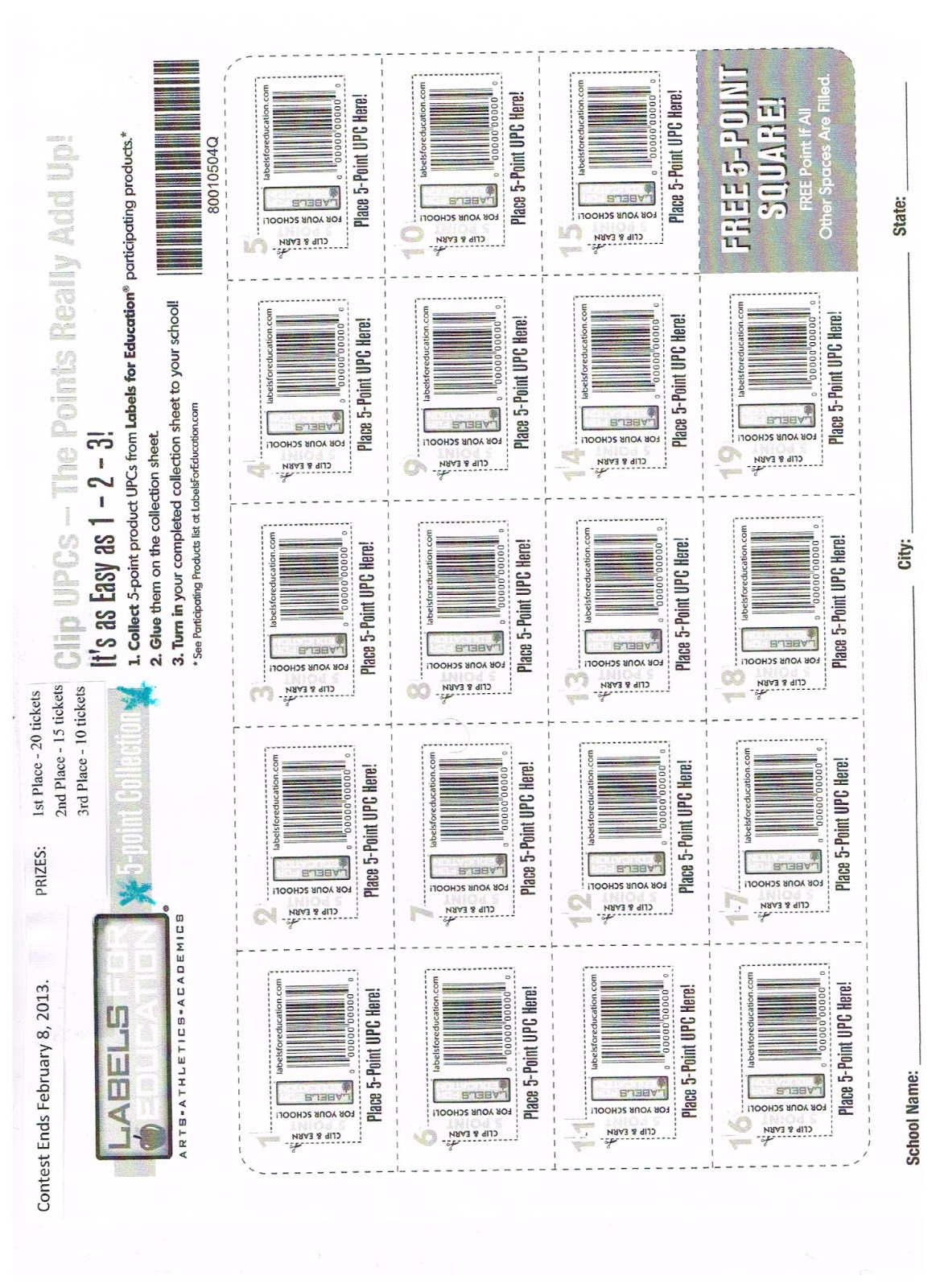 pine glen pto blog january 2013 labels for education collection sheets