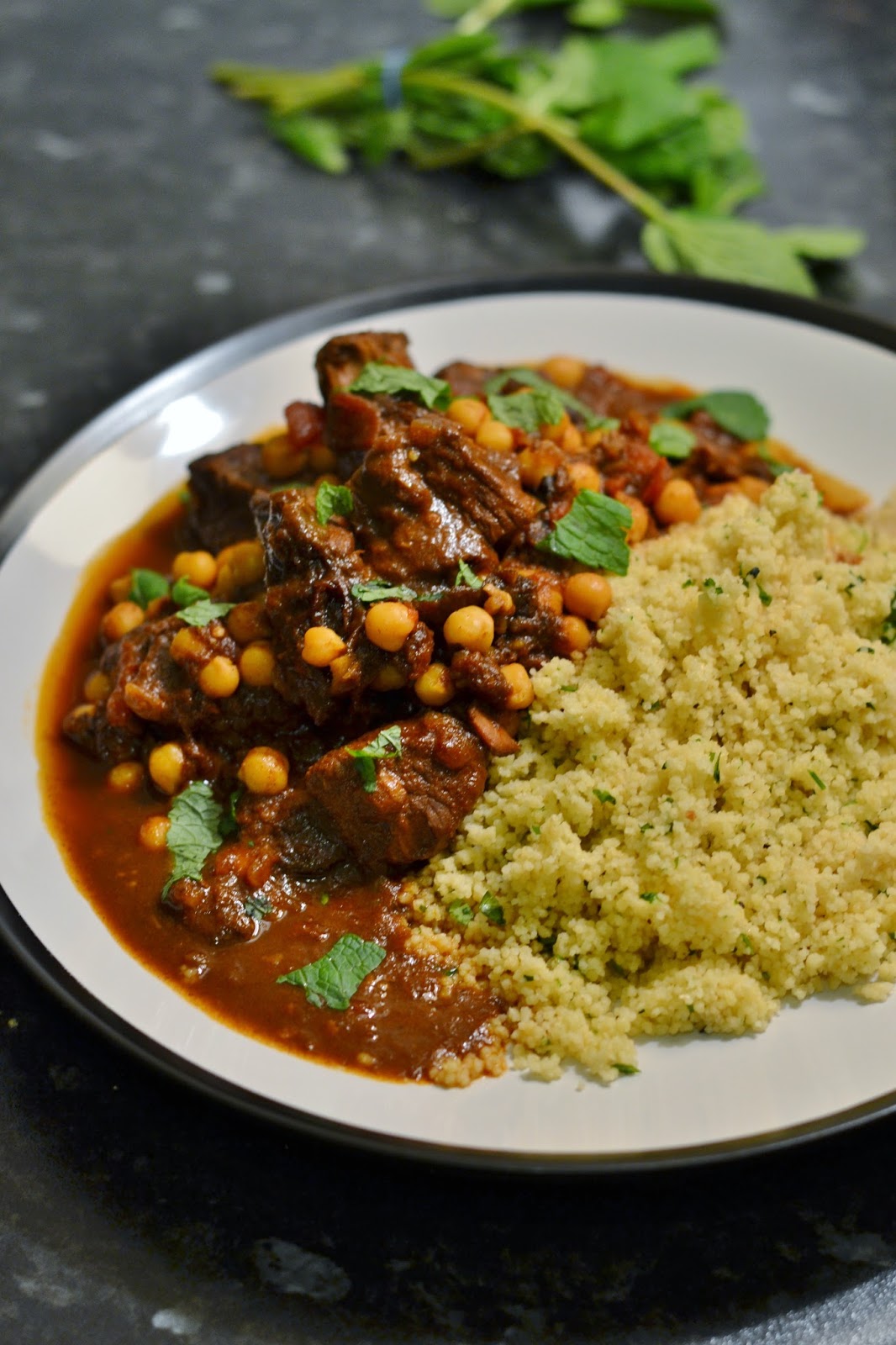 Food Urchin Goat Tagine with Chickpeas and Prunes