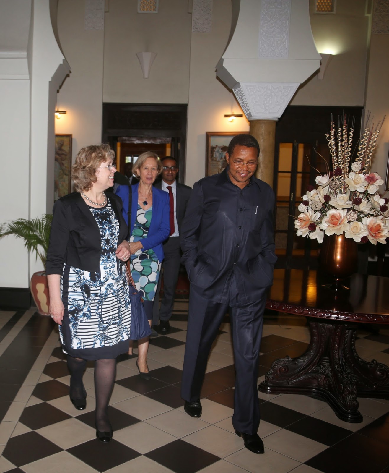 President Jakaya Mrisho Kikwete Escorts Ms Baronese Lindsay Northover Uks Parliamentary Under Secretary Of State For International Development After President Jakaya Mrisho Kikwete Escorts Ms Baronese Lindsay Northover Uks Parliamentary Under Secretary Of State For International Development After