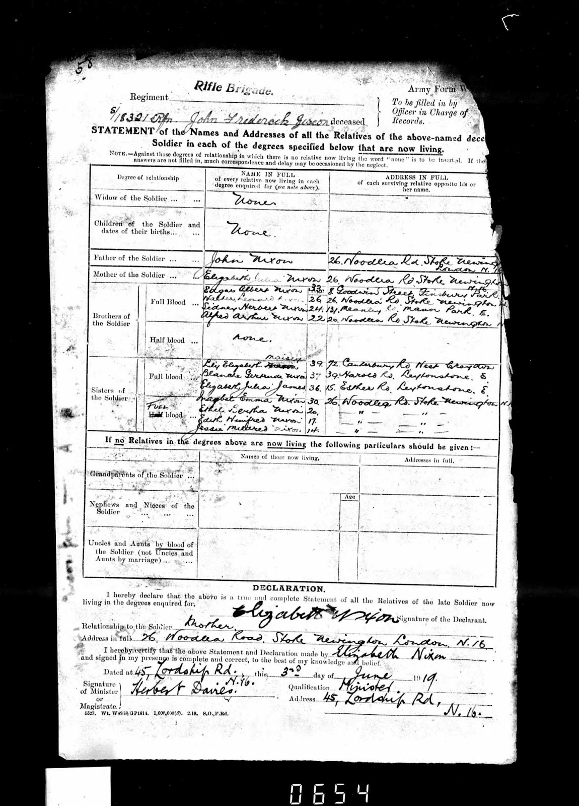 army forms attestations army form w 5080 names and addresses of form 5080