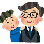 勤労感謝の日のイラスト「肩もみ・男性」