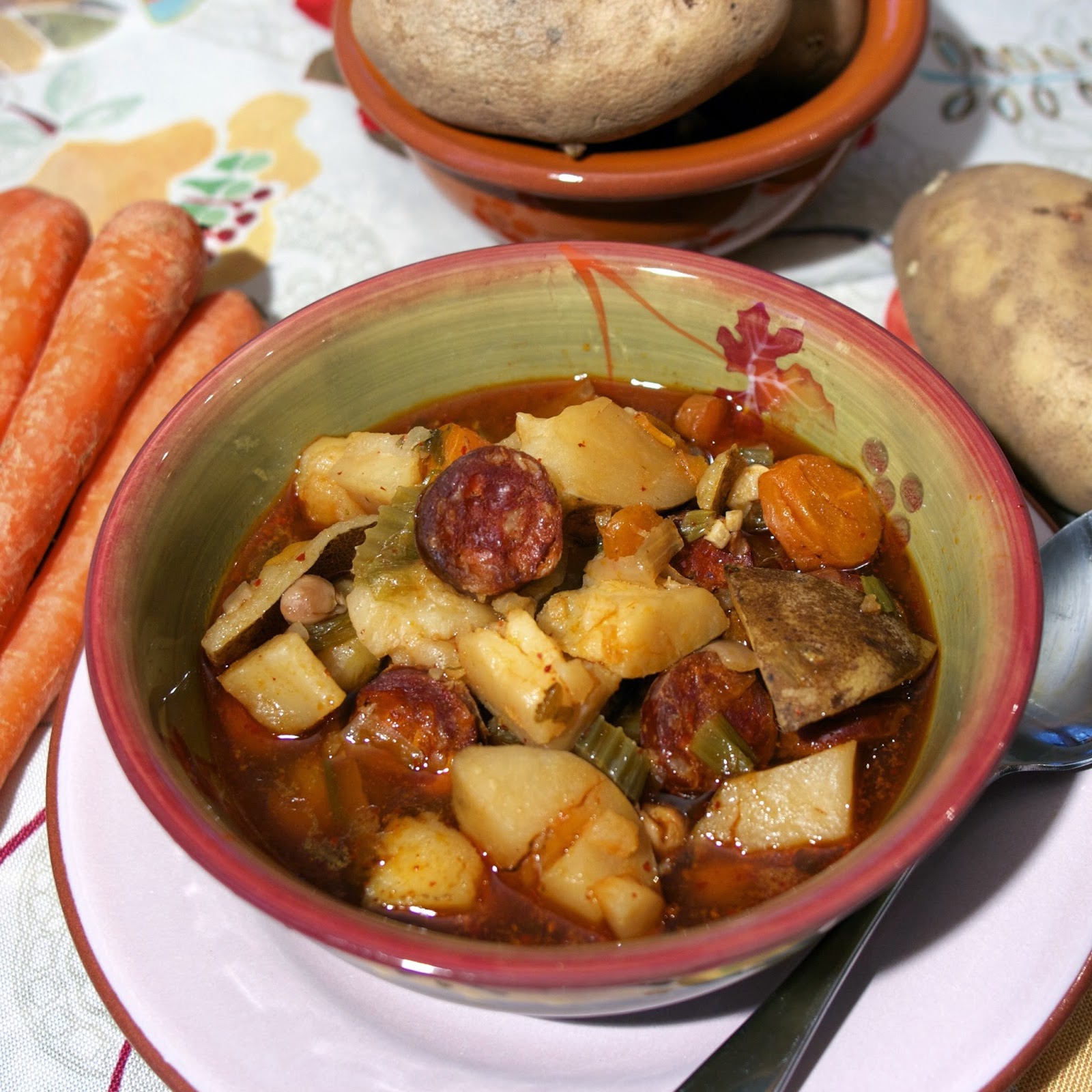 Slow Cooker Spanish Chorizo Chickpea Stew Food of the World Simple