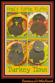 photo of: Paper Plate Art Project Turkeys for Thanksgiving at PreK+K Sharing 