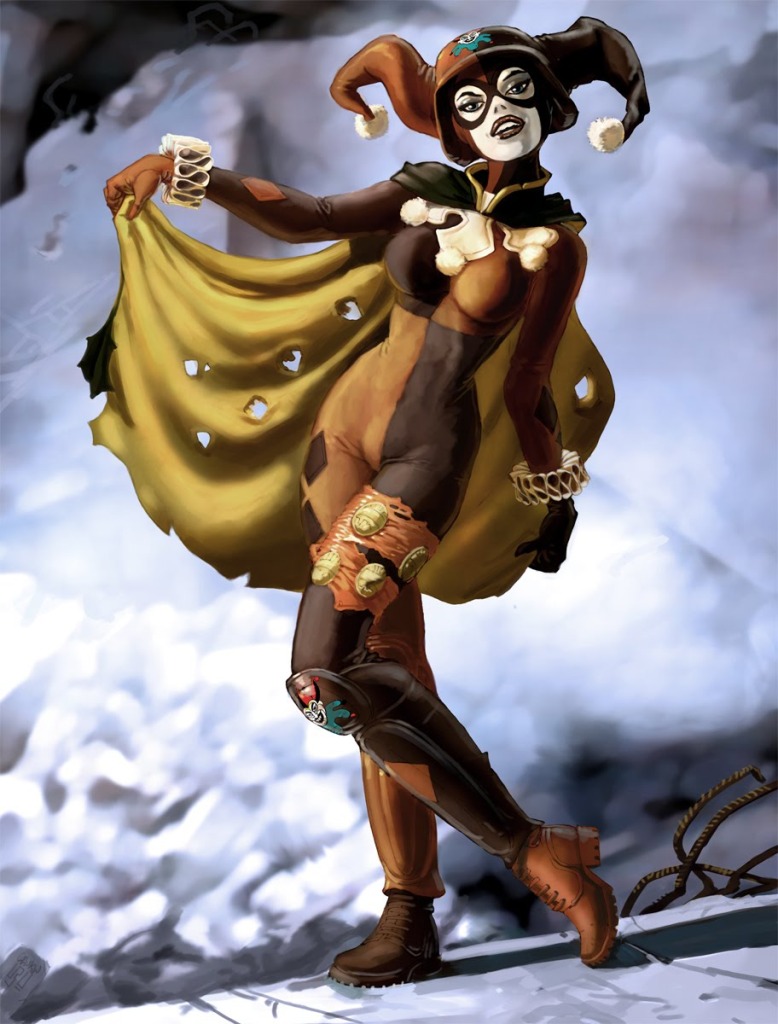 daily note: new cool concept art of batman and harley quinn