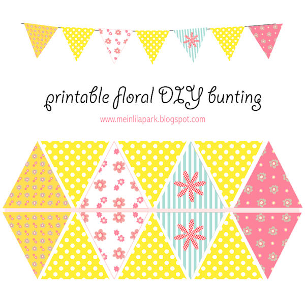 Free printable bunting template