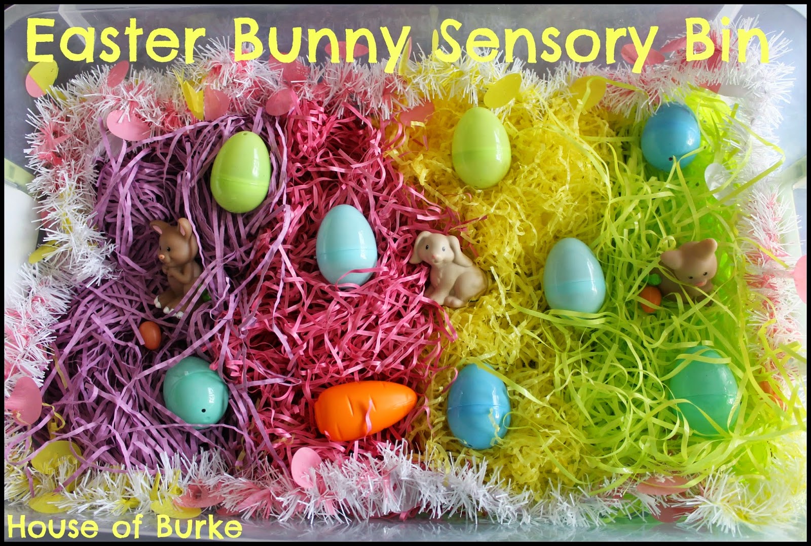 House of Burke Easter Bunny Sensory Bin