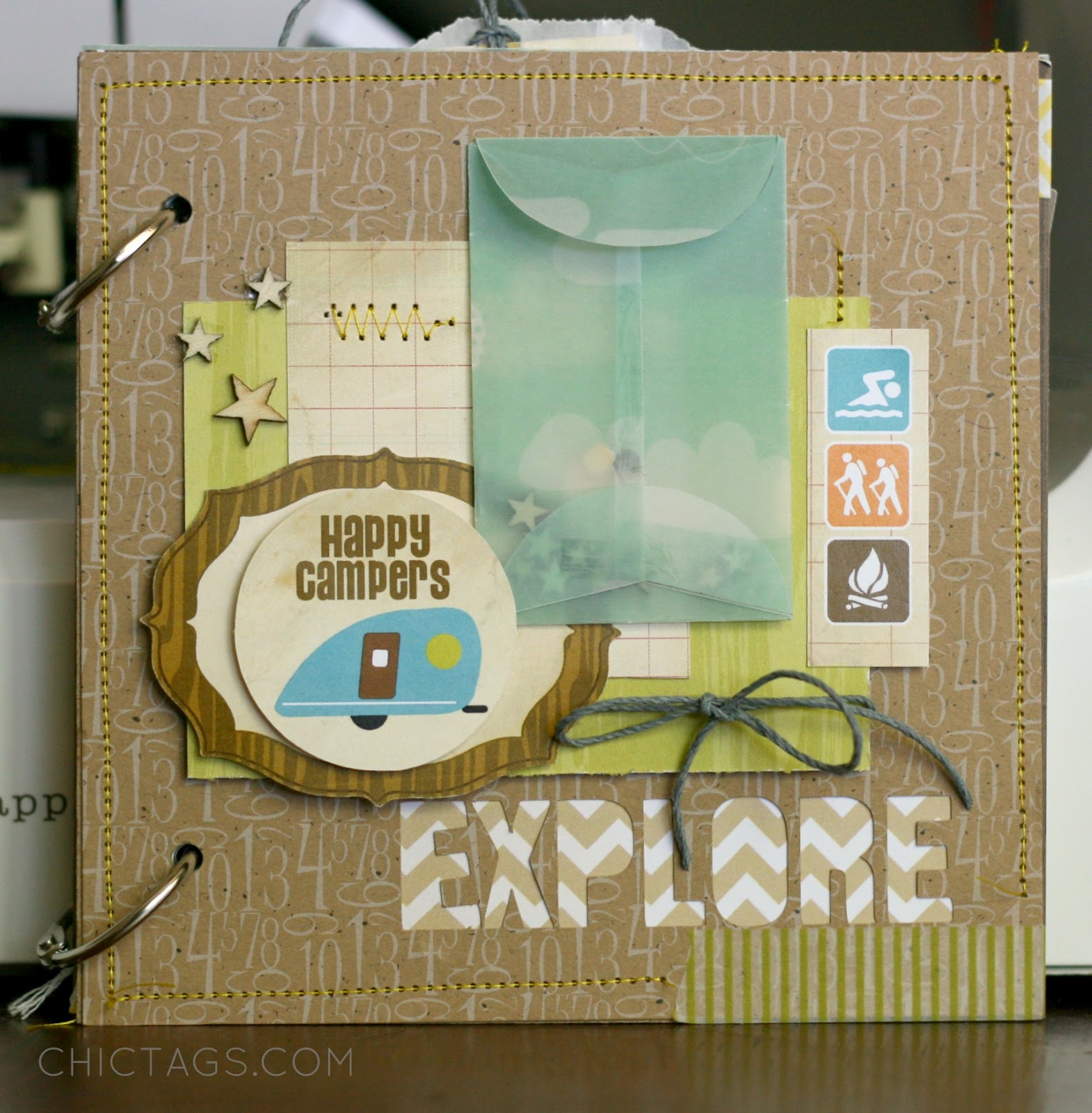 ** Chic Tags delightful paper tag ** Camping Mini Album Pt1