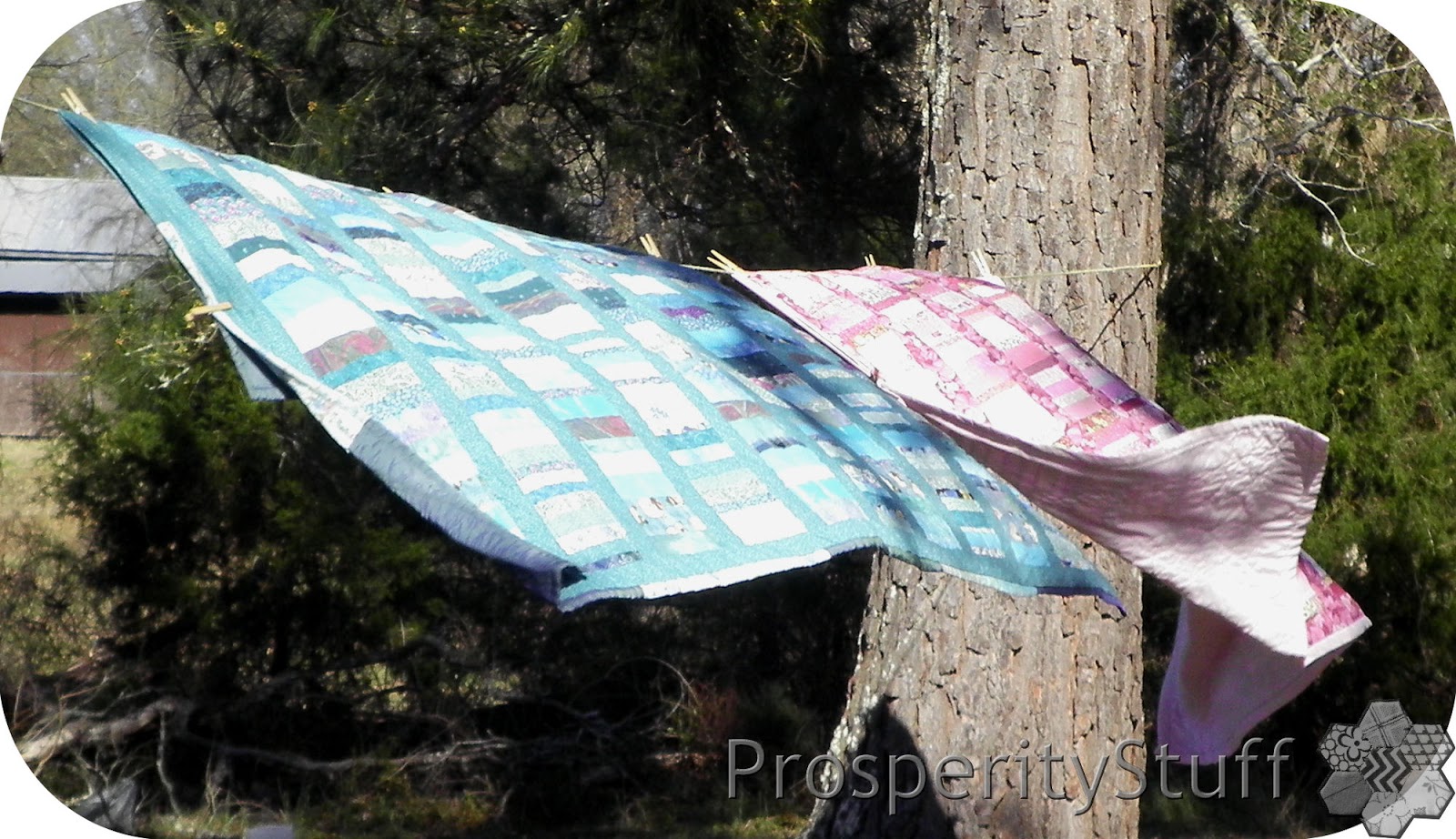 ProsperityStuff Quilts Quilts on the Clothesline