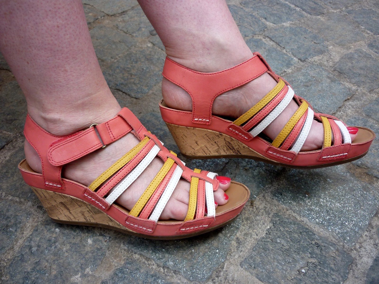 Multi Coloured Wedge Sandals | Petite Silver Vixen