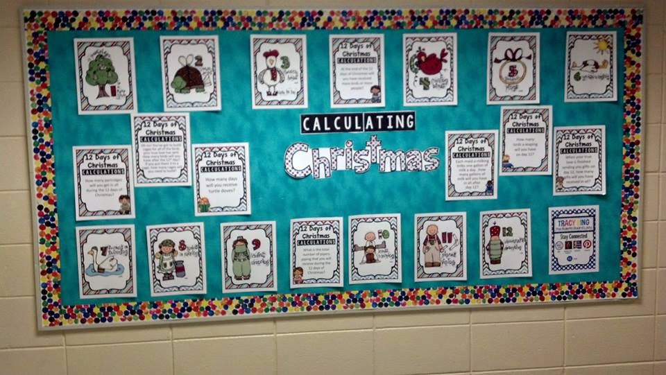 http://www.teacherspayteachers.com/Product/Christmas-Math-Bulletin-Board-Calculating-Christmas-1589972