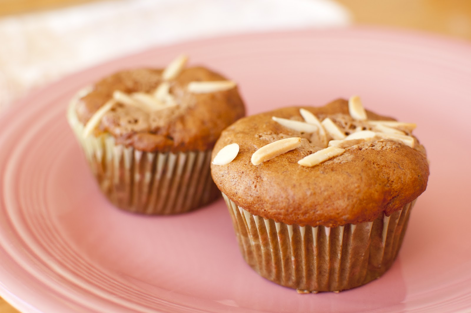 VeganFling Almond Butter Muffins with Bananas & Chocolate Chips