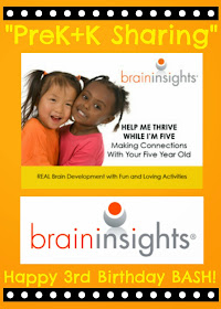 PreK+K Sharing Collaboration: THIRD Birthday Celebration Give Away prizes from Brain Insights