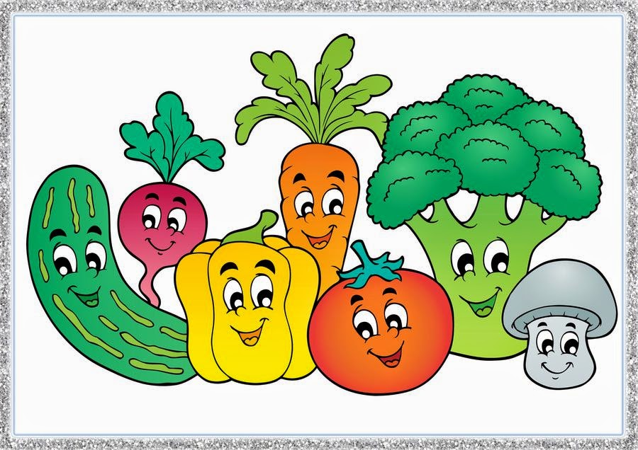 PARA COLOREAR: Frutas y verduras para colorear