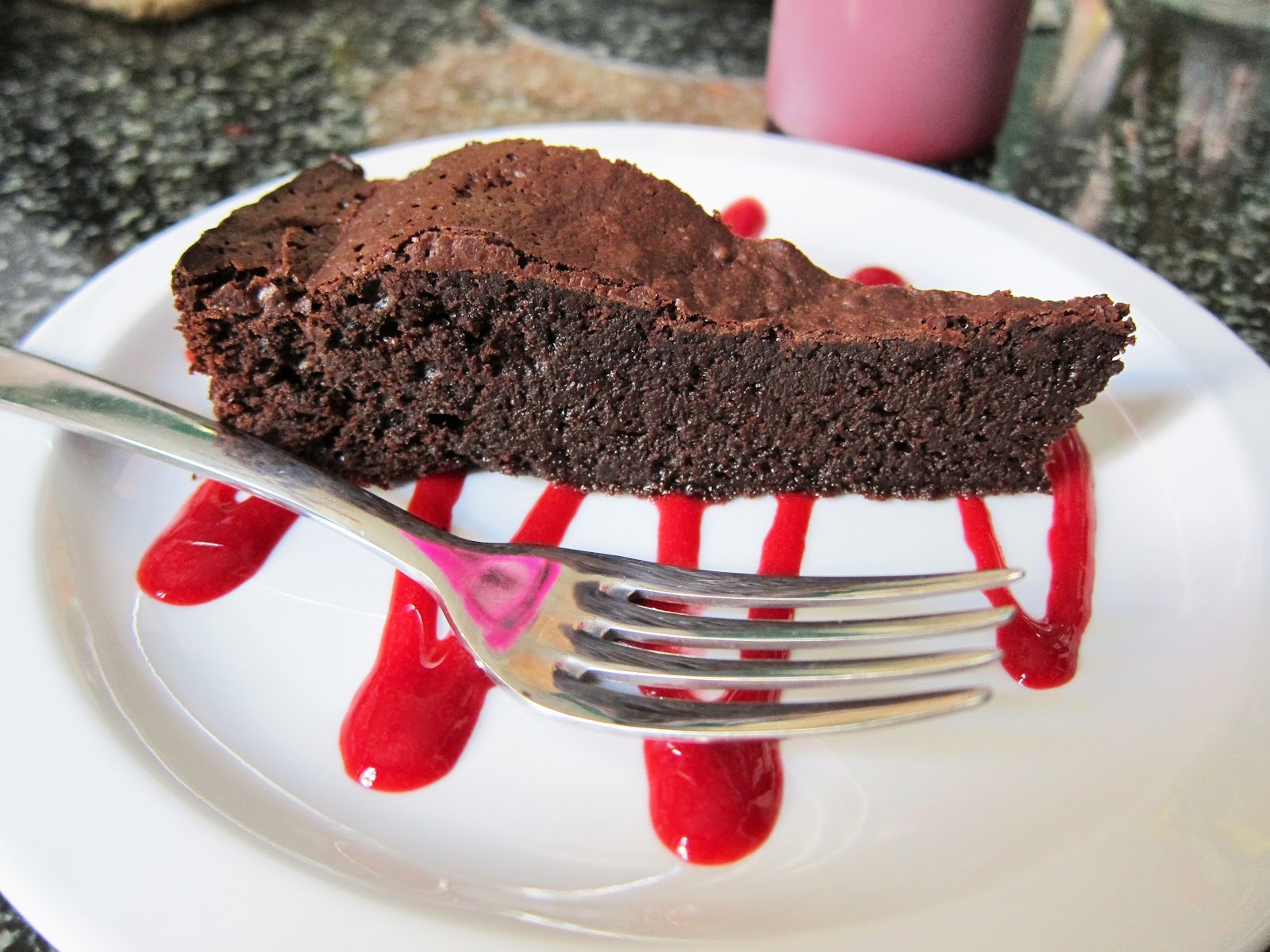 Bloatal Recall Flourless Chocolate Cake with Coconut Lime Sorbet and