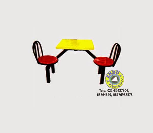 Produk meja kursi fiberglass untuk restoran