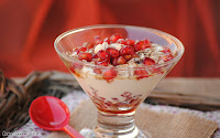 Trifásico de granada con yogur y muesli